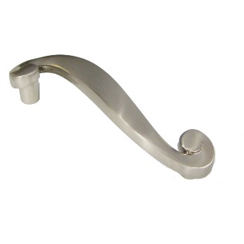 Swirl Design Pull,  Satin Nickel ~  3" C to C 