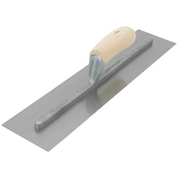 Marshalltown FT362 Finishing Trowel, Curved Wood Handle   12" x 4"
