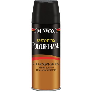 Minwax 33055 Fast-Drying Interior Polyurethane, Semi-Gloss  ~  11.5 oz Aerosol Spray