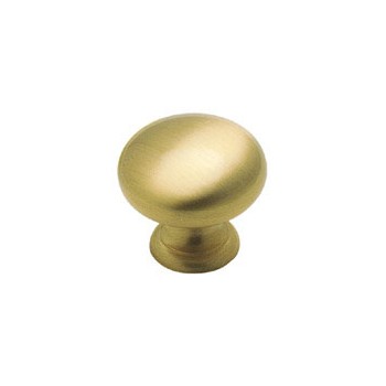 Knob - Burnished Brass Finish - 1.25 inch