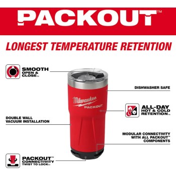 Milwaukee PACKOUT Red Tumbler - 20 oz