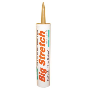 Big Stretch Acrylic Rubber Sealant, Tan  ~ 10.5 oz Tubes