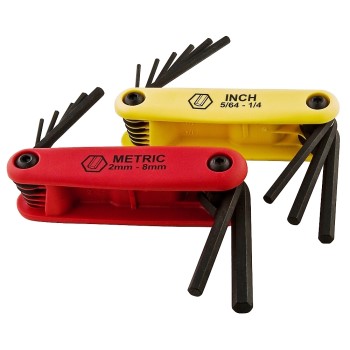 Metric/Inch  Hex Key Set ~ 5/64 - 1/4 inches &  2 - 8 mm