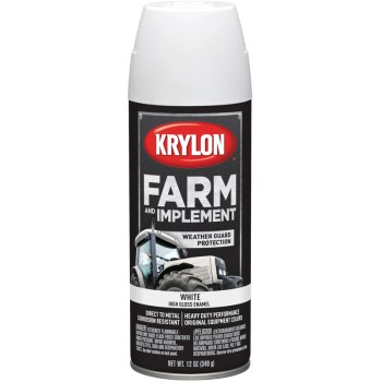 Farm & Implement Spray Paint,  Gloss White  ~ 12 oz Aerosol