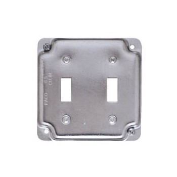 Square Toggle Box Cover, Double 4 inch