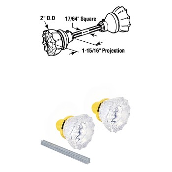 PrimeLine/SlideCo E2279 Fluted Glass Door Knob ~ 2" Diameter 