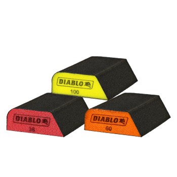 Sanding Sponges, Dual Edge, Assorted - 3pk
