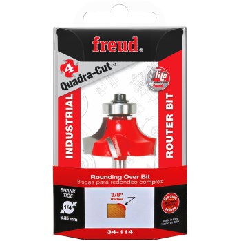 Rounding Over Router Bit - 3/8" Radius, 1/4" Shank