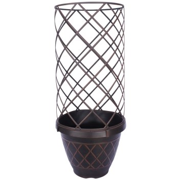 Southern Patio HDR-054863 Lactis Series Trellis Planter, Black ~ 15"