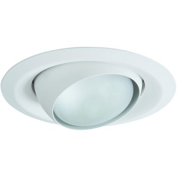 Recessed Light Adjustable Eyeball Trim, White ~ 6" 