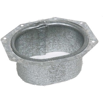  Amerimax   21051 C Wide Flange Outlet, Aluminum ~ 2" x 3"