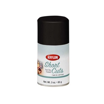 Krylon KSCS056 Spray Paint, Flat Black ~ 3 oz.