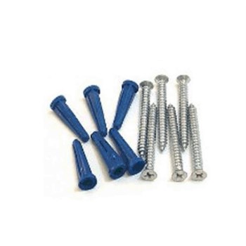 Knape & Vogt Shelf Anchors and Screws  Titanium   6pk