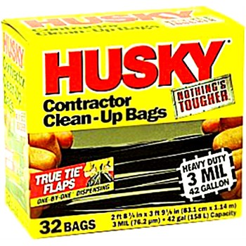 Trash Bags ~ Contractor Clean-Up, 32ct/3mil/42gal