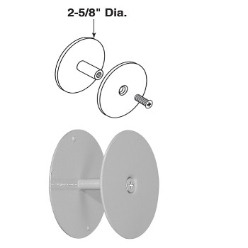 Door Hole Cover Steel Plate, Primer Gray ~ 2 5/8" Diameter