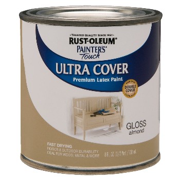 Rust-oleum 1994730 Ultra Cover Acrylic Latex, Gloss Almond ~ Half Pint