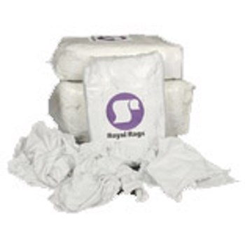 Reclaimed Textiles - White Knit Wipers, 20 lb Bag