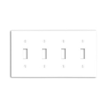 001-88012 Wh 4-Togle Wallplate