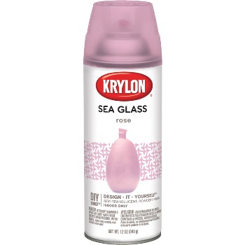 Krylon 9051 Sea Glass Finish Paint, Rose ~ 12 Oz Spray