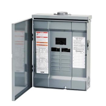 Schneider HOM816M100PRB Outdoor Main Breaker Load Center, PON 8 Space 16 Circuit ~ 100 Amp