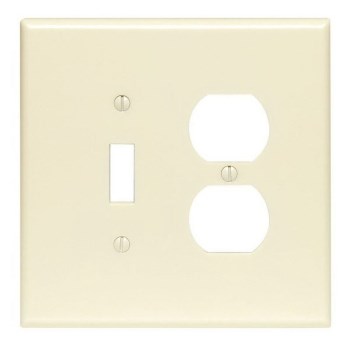 Leviton Combination Switch and Outlet Wall Plate   Light Ivory