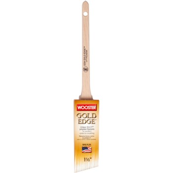 Gold Edge Thin Angle Sash Brush