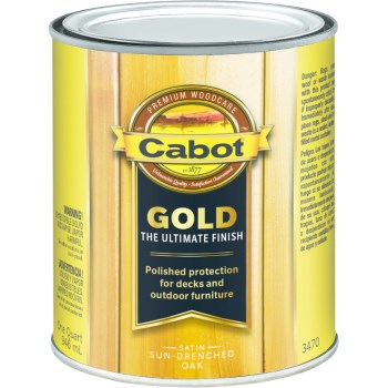 Cabot 140.0003470.005 Finish Stain, Sun Drenched Oak ~ Quart
