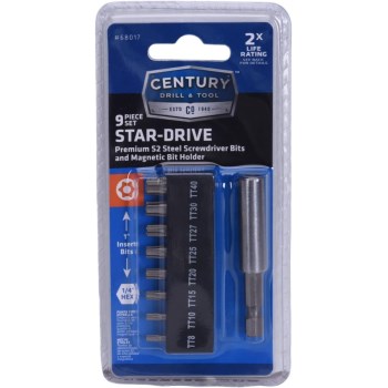Century Security Star-Drive Bit Set - 9pc