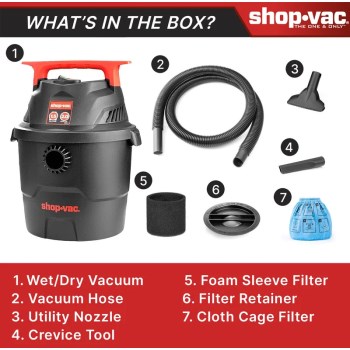 Shop-Vac Wet/Dry Vacuum - 1.5 Gal