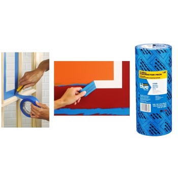 3M 051115091681 Painters Blue Tape, Contractor Pack ~ 2" x 60 Yds