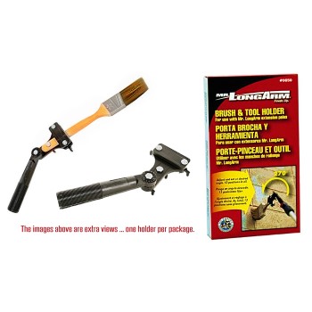 Longarm Paint Brush and Adjustable Tool Holder Adapter Yellow 9" Length 2-PK Mr 