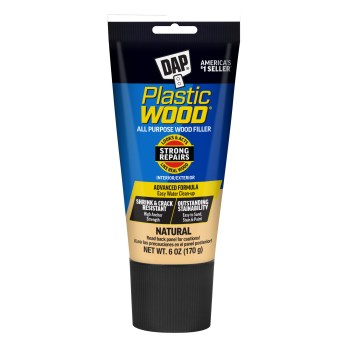 Latex Plastic Wood Filler, Natural - 6 oz