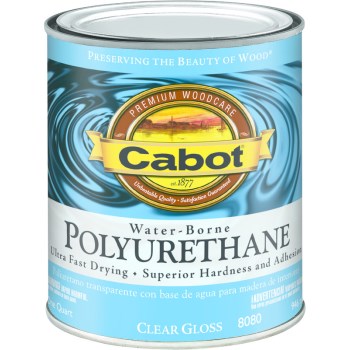 Cabot 1440008082005 Water Borne Polyurethane, Satin ~ Quart