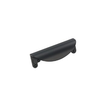 Cup Pull - Flat Black Finish - 3 inch