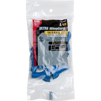 WingGard Wire Connector, Blue - #14-#6 AWG (10pk Bag)