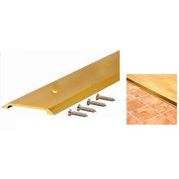 Heavy Duty Flat Top Saddle Threshold,  Brite Gold ~ 36" L x  2-1/2" W x 1/4" H