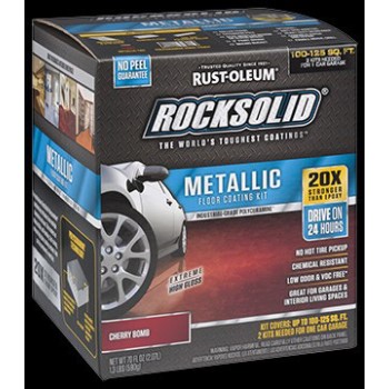 Rust-Oleum 286896 RockSolid Metallic Floor Kit,  Cherry Bomb  