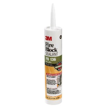 3m 051115165917 Fire Block Sealant, Gray ~ 10 Oz Tube