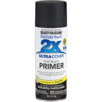 Rust-Oleum 249846 Painter&#039;s Touch 2X Ultra Spray, Flat Black Primer 