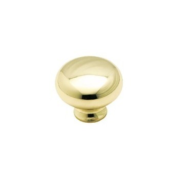 Knob - Polished Brass Finish - 1 5/16 inch 