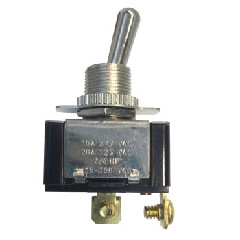 SPST Toggle Switch, 20A - 125/250 VAC