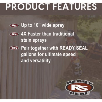 Ready Seal Wood Stain & Sealer Spray, Mission Brown - 24 oz
