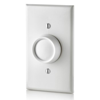 Single Pole Rotary Dimmer - 150W, White/Lt Almond