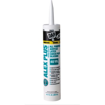 thumbnail image 2 of DAP ALEX PLUS 10.1 Oz Clear Acrylic Latex Caulk With Silicone – 35-Year Mold & Moisture Resistant, Indoor/Outdoor Use 2 of 3