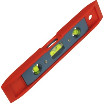 Magnetic Torpedo Level,  Plastic ~ 9" Long x 5/8" Thick x 1 7/16" Wide