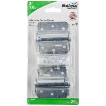 Adjustable Surface Mount Spring Hinge,  Zinc  ~ 3"