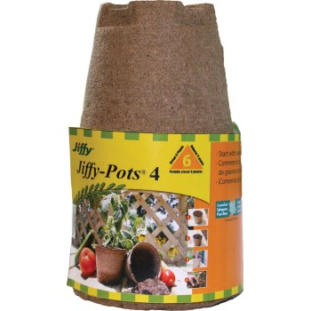 Jiffy 4" Biodegradable Peat Pots - 6-Pack, OMRI Listed Organic