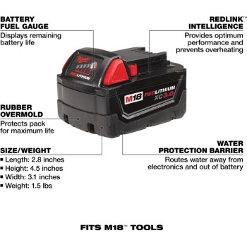M18 REDLITHIUM XC3.0 Battery - 2pk