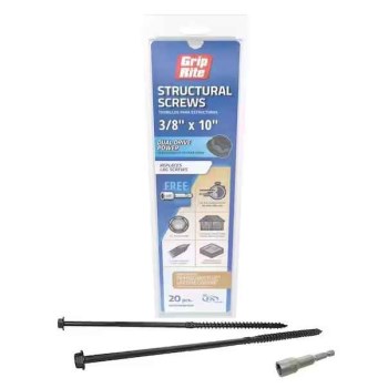 Grip Rite Structural Screw - 3/8" x 10".  (50pk)