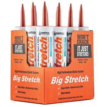 Big Stretch Acrylic Rubber Sealant, Redwood - 10.5 oz